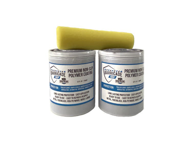 Barricade Grip Premium Non-Slip Polymer Coating Coatings Gray - Small Kit (2) Quarts + Roller Cover